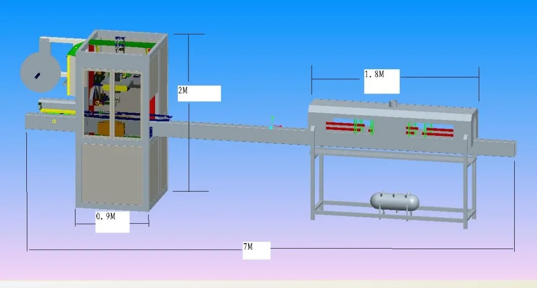 Αυτόματη μηχανή σήμανσης μανικιών συρρίκνωσης μπουκαλιών μεταλλικού νερού